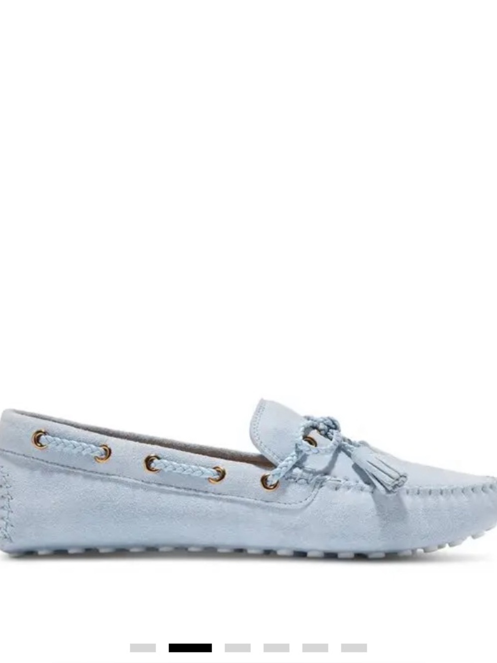 COLE HAAN | Gissella Suede Tassel Driving Loafers - in Blue Skyway 7 - Picture 5 of 10